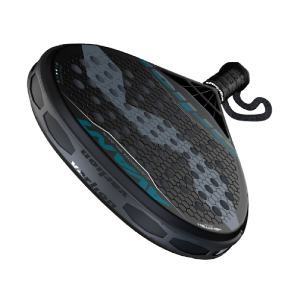 Pala Padel Varlion Avant difusor carbon negra desde arriba